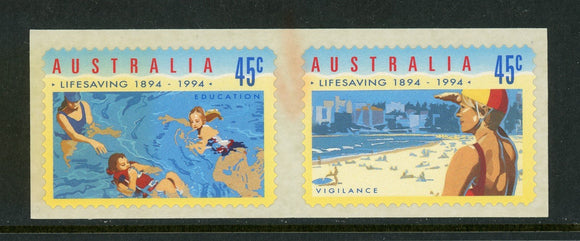 Australia Scott #1366a SA PAIR Royal Life Saving Society CV$3+ 383032 ish-1