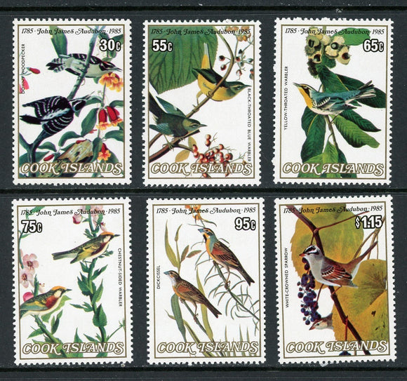 Cook Islands Scott #849-854 MNH Audubon Bicentenary Birds CV$13+ 383049 ish-1