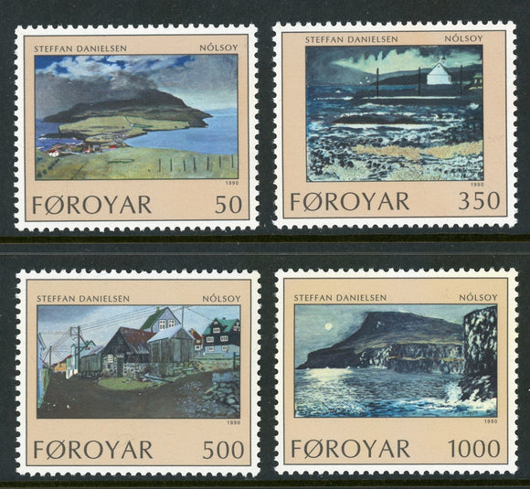 Faroe Islands Scott #212-215 MNH Paintings of Local Scenes CV$5+ 383136 ish-1