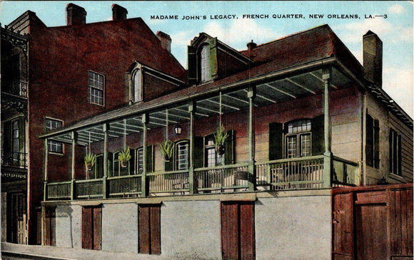 Postcard Madame John's Legacy New Orleans LA, unaddressed $$ 383301 ISH