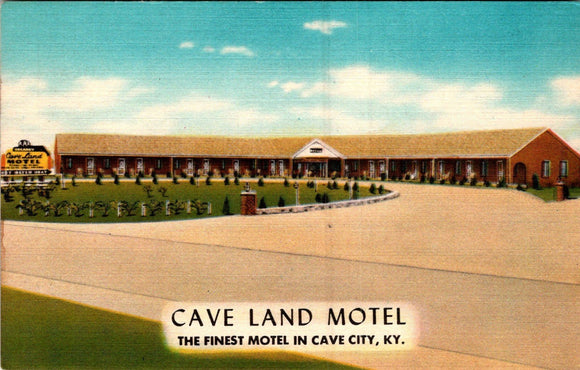 Postcard Cave Land Motel Cave City KY, unaddressed $$ 383313 ISH