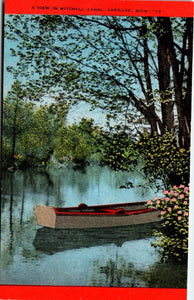 Postcard Mitchell Canal Cadillac MI, unaddressed $$ 383317 ISH