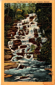 Postcard Minnehaha Falls Clayton GA, unaddressed $$ 383323 ISH