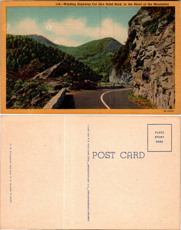 Postcard Heart of the Mountains, unaddressed $$ 383337 ISH