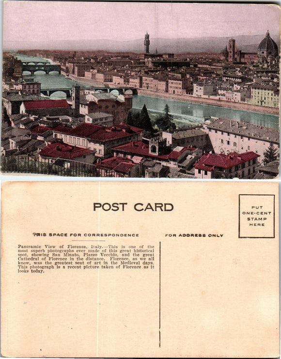 Postcard Italy, View of Florence, unaddressed $$ 383349 ISH