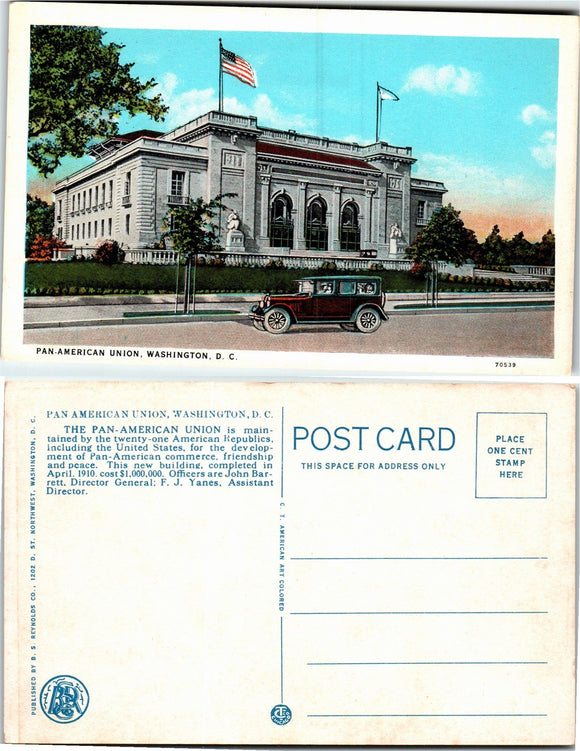 Postcard Pan American Union Washington DC, unaddressed $$ 383369 ISH