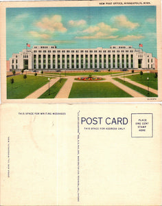 Postcard New Post Office Minneapolis MN, unaddressed $$ 383406 ISH
