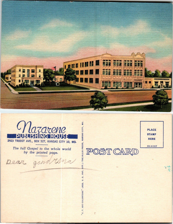 Postcard Nazarene Publishing House RELIGION, unaddressed $$ 383408 ISH