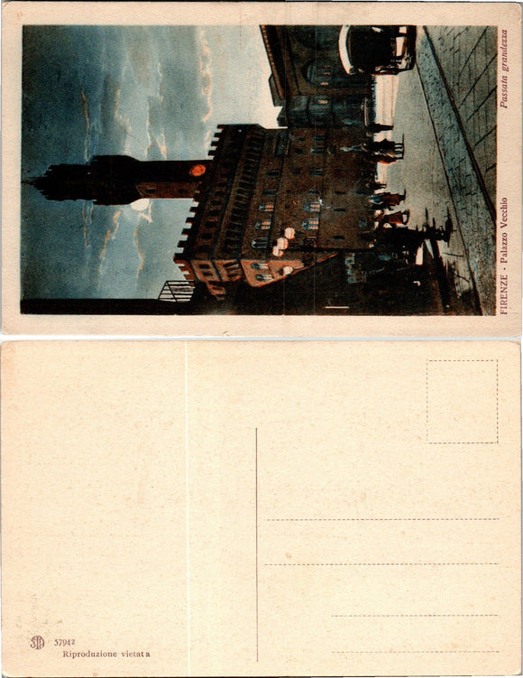 Postcard Florence Palazzo Vecchio, unaddressed $$ 383418 ISH