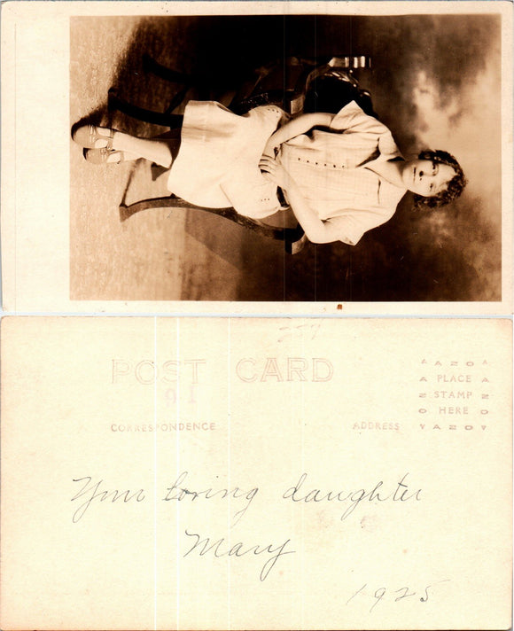 Postcard 1925 Loving Daughter Mary, unaddressed $$ 383485 ISH