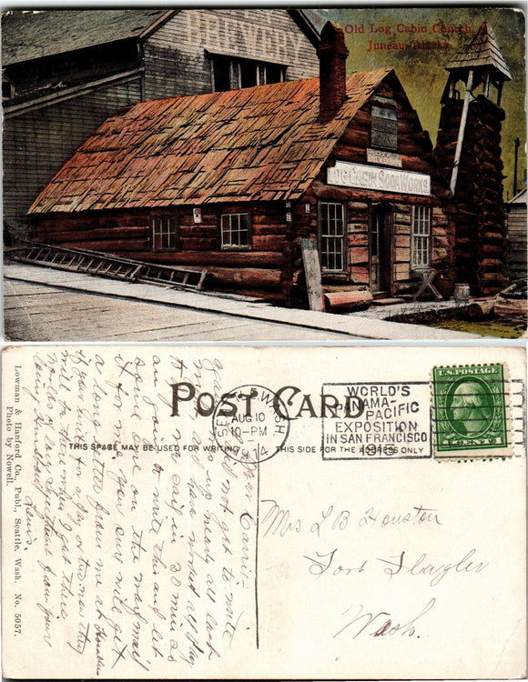 Postcard 1914 Seattle WA Juneau Alaska Scene to Ft. Flagler WA $$ 383505 ISH