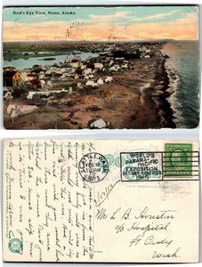 Postcard 1913 Seattle WA Nome Alaska Scene to Ft. Casey WA $$ 383507 ISH