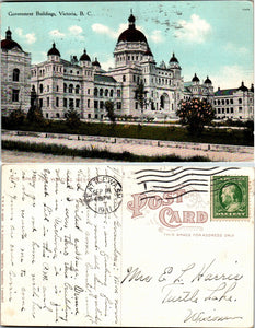 Postcard 1911 Seattle WA Victoria B.C. Buildings to WI $$ 383518 ISH