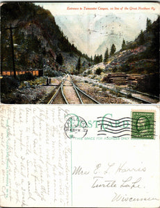Postcard c 1910 Seattle WA Great Northern Rwy to Turtle Lake WI $$ 383627 ISH