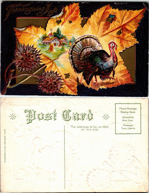 Postcard VINTAGE Thanksgiving Joys $$ 383694 ISH
