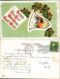 Postcard 1912 New Year Fort Wayne to Butler IN $$ 383701 ISH