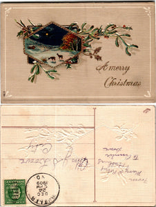 Postcard 1909 Christmas Butler IN $$ 383755 ISH