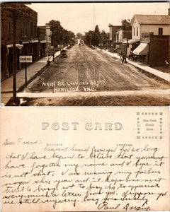 Postcard VINTAGE Main St. Hamilton IN $$ 383768 ISH