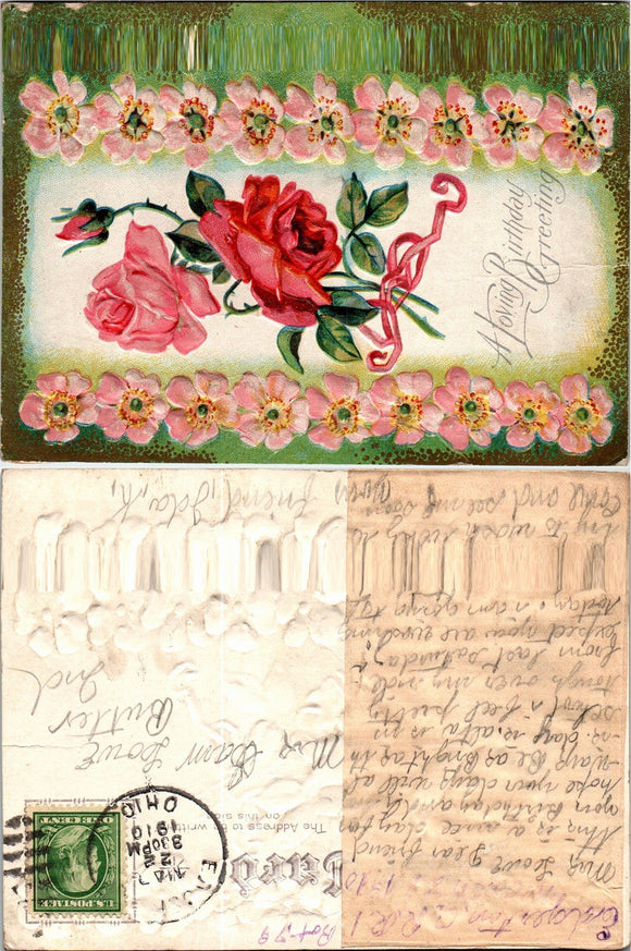 Postcard 1910 Christmas from Ohio to Butler IN $$ 383774 ISH