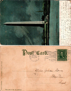 Postcard 1908 UB Washington Monument to Butler IN $$ 383825 ISH