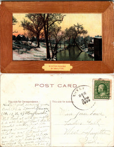 Postcard 1909 Winter Scene Butler to W. Lafayette IN $$ 383832 ISH