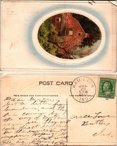 Postcard 1910 House Hamilton to Butler IN $$ 383839 ISH