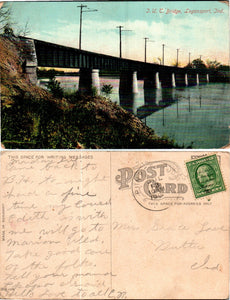 Postcard 1900s Bridge Logansport to Butler IN $$ 383868 ISH