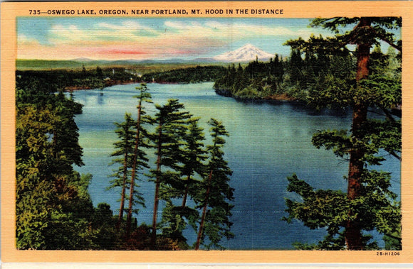 Postcard Oswego Lake Portland OR unaddressed $$ 383912 ISH