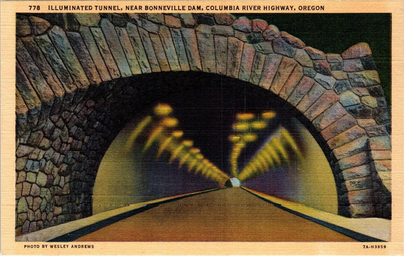 Postcard Bonneville Dam Scene Columbia R. OR unaddressed $$ 383918 ISH