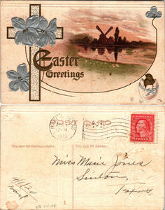 Postcard 1920 Easter Greetings to TX $$ 383926 ISH