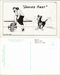 Postcard AS "Ladies First" Humor unaddressed $$ 383936 ISH
