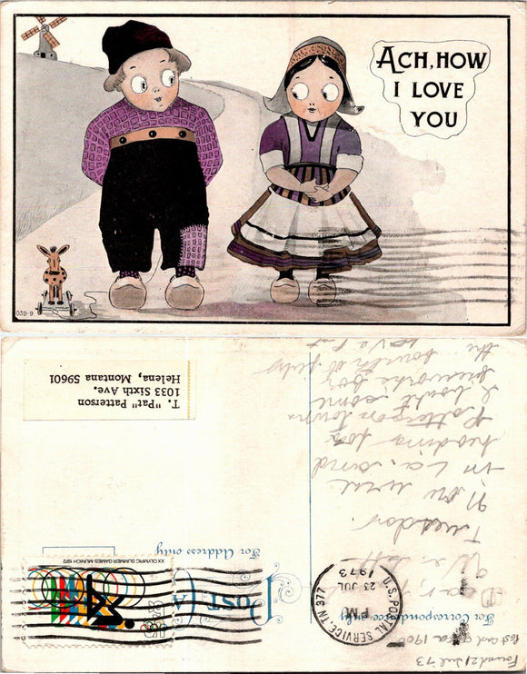 Postcard 1973 Humorous Valentine to Helena MT $$ 383939 ISH