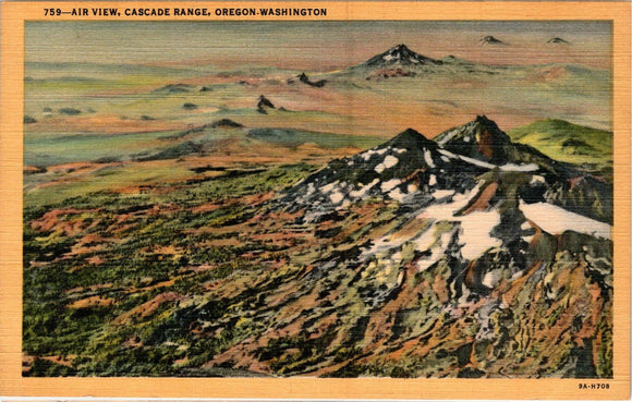 Postcard Cascade Mountain Range unaddressed $$ 383964 ISH