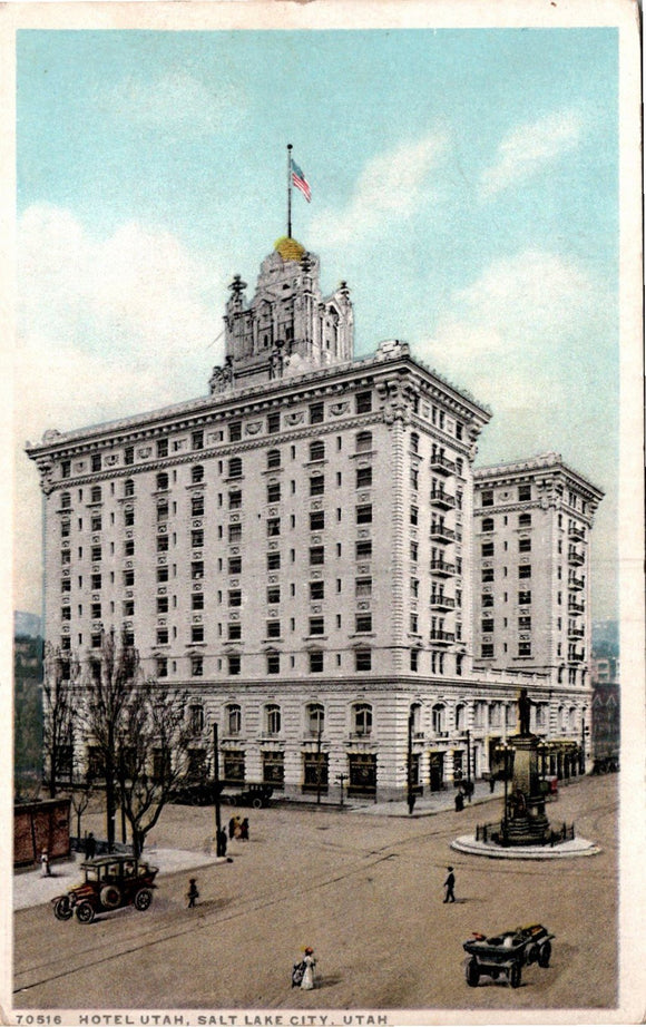 Postcard VINTAGE Tobie Hotel Salt Lake City UT unaddressed $$ 383979 ISH