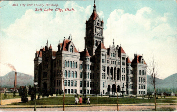Postcard VINTAGE City and County Building Salt Lake C. unaddressed 383980 ISH
