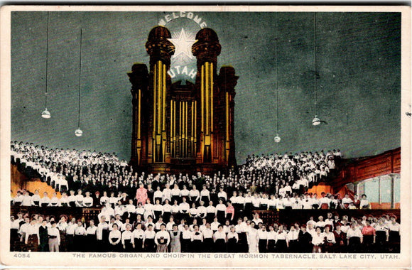 Postcard Mormon Tabernacle Choir Salt Lake City UT unaddressed $$ 383984 ISH
