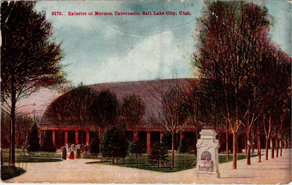 Postcard Exterior of Mormon Tabernacle Salt Lake City unaddressed 383985 ISH
