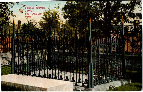 Postcard Brigham Young's Grave Salt Lake City UT unaddressed $$ 383987 ISH