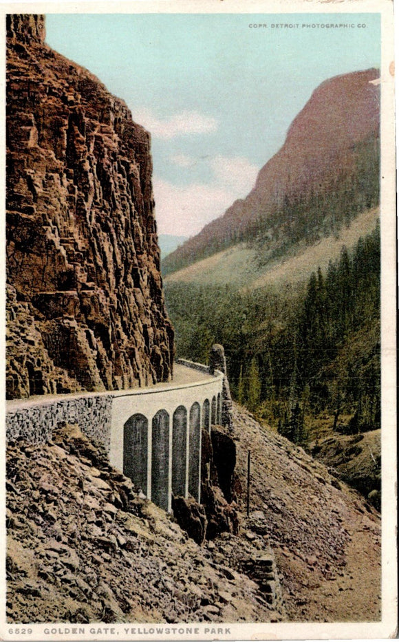 Postcard Golden Gate Yellowstone National Park unaddressed $$ 383997 ISH