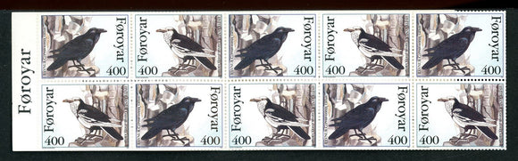 Faroe Islands Scott #288a MNH BOOKLET Ravens Birds FAUNA CV$14+ 384035