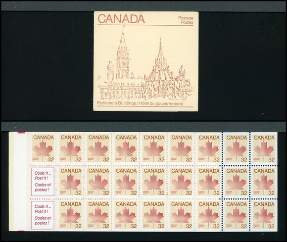 Canada Scott #924a MNH BOOKLET of 25x30c Maple Leaf CV$12+ 384212