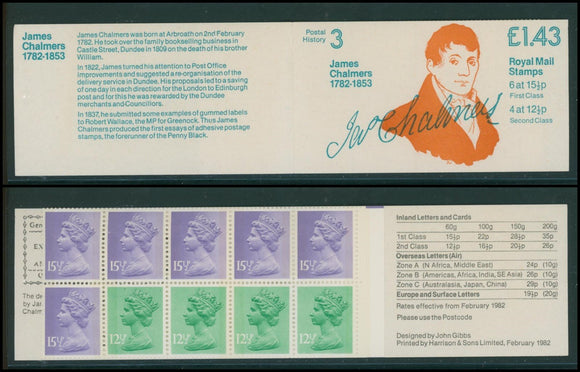 Great Britain Scott #BK572 MNH BOOKLET £1.43 Postal History CV$3+ 384237