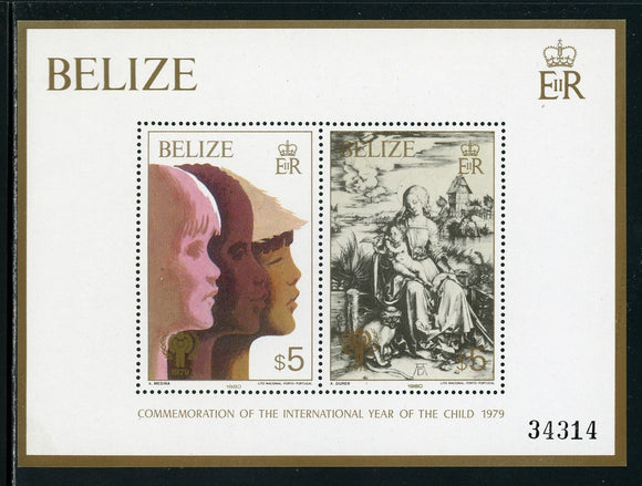 Belize Scott #498 MNH S/S Int'l Year of the Child IYC CV$29+ 384307