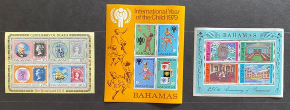 Bahamas Scott #449a//457a MNH Souvenir Sheets 1979 CV$8+ 384347