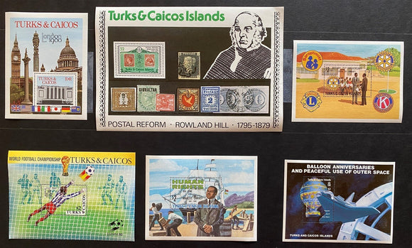 Turks & Caicos Islands Scott #397//572 MNH Souvenir Sheets 1979-'83 CV$9+ 384357