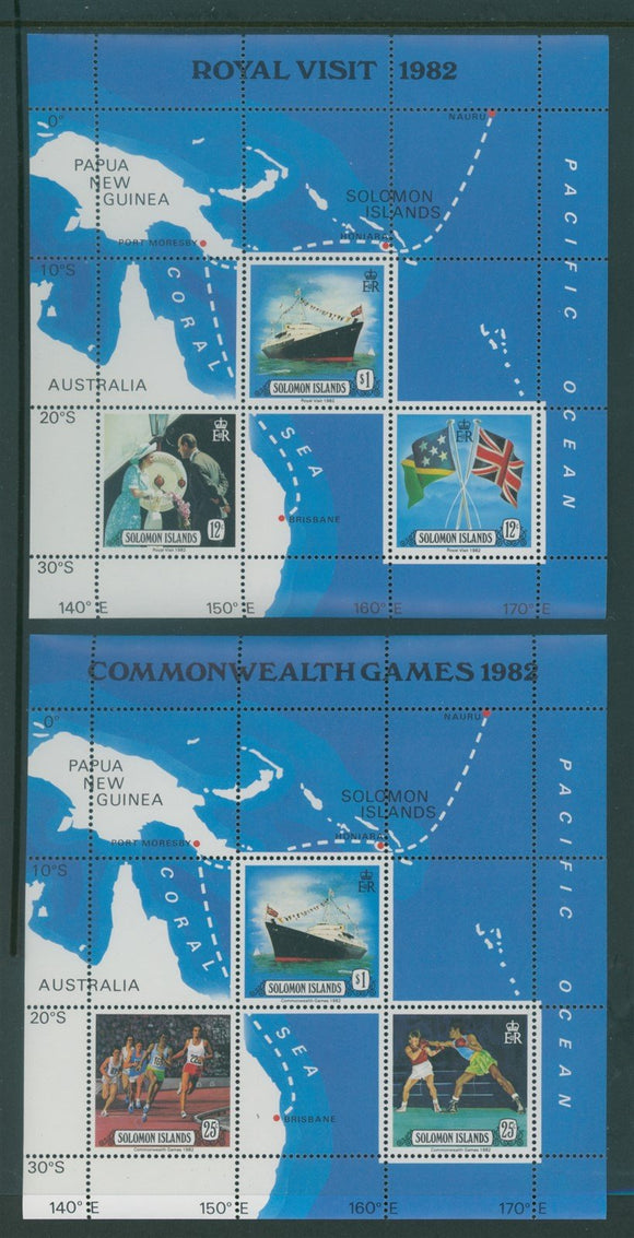 Solomon Islands Scott #477//480 MNH S/S Visit of Queen Elizabeth II CV$6+ 384390