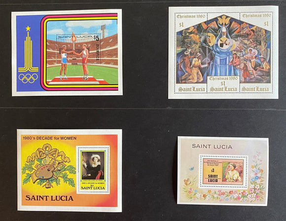 St. Lucia Scott #503//577 MNH Souvenir Sheets 1980 CV$5+ 384402