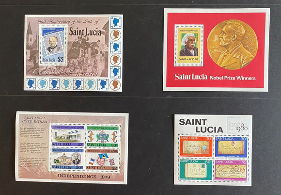 St. Lucia Scott #459//530 MNH Souvenir Sheets 1979-'80 CV$6+ 384405
