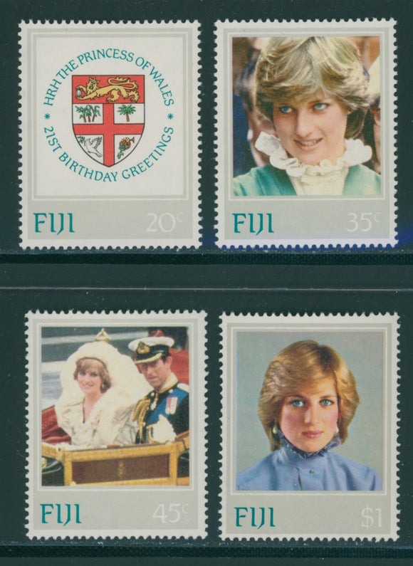 Fiji Scott #470-473 MNH Princess Diana 21st Birthday CV$3+ 384492