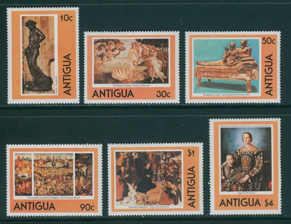 Antigua Scott #572-577 MNH Renaissance Art CV$4+ 384545